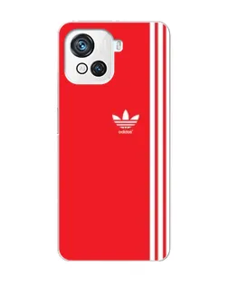 Чехол для Blackview Oscal C80 с картинкой «Красный минимализм Adidas»