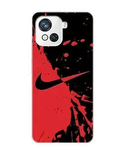 Чехол для Blackview Oscal C80 с картинкой «Красные брызги Nike»