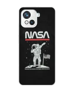 Чехол для Blackview Oscal C80 с картинкой «NASA — шагаем по Луне»