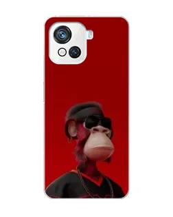 Чехол для Blackview Oscal C80 с картинкой «Bored Ape в красном»