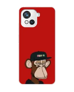 Чехол для Blackview Oscal C80 с картинкой «Bored Ape — красный фон»