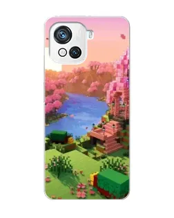 Чохол для Blackview Oscal C80 з картинкою «Рожеве дерево Minecraft»