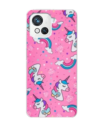 Чехол для Blackview Oscal C80 с картинкой «Unicorn паттерн розовый»