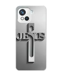 Чехол для Blackview Oscal C80 с картинкой «Металлический крест Jesus»