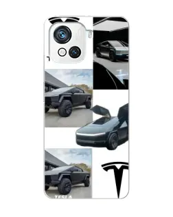 Чехол для Blackview Oscal C80 с картинкой «Коллаж Cybertruck Tesla»