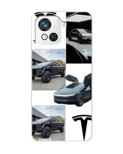 Чехол для Blackview Oscal C80 с картинкой «Коллаж Cybertruck Tesla»