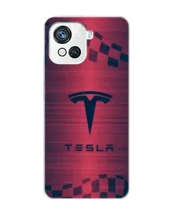 Чехол для Blackview Oscal C80 с картинкой «Тесла красный карбон»