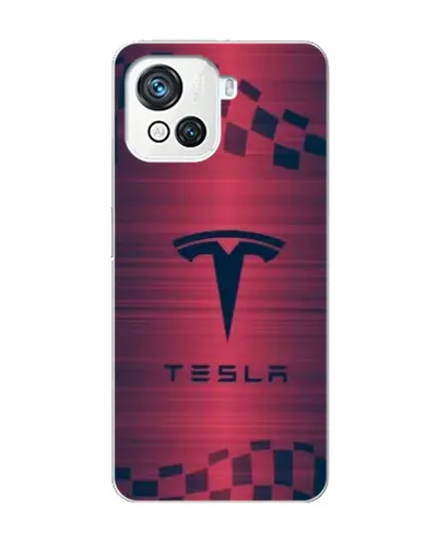 Чехол для Blackview Oscal C80 с картинкой «Тесла красный карбон»