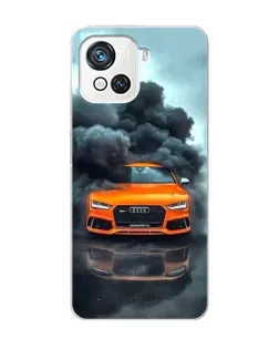 Чехол для Blackview Oscal C80 с картинкой «Audi в облаках дыма»