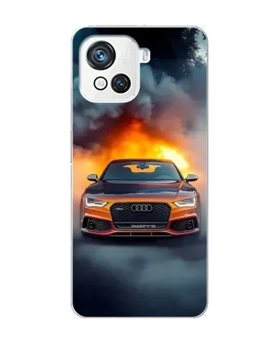 Чехол для Blackview Oscal C80 с картинкой «Audi в огненном дыму» Чехол для Blackview Oscal C80 с картинкой «Audi в огненном дыму»