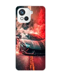 Чехол для Blackview Oscal C80 с картинкой «Lamborghini красный дым»