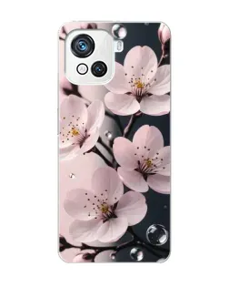 Чехол для Blackview Oscal C80 с картинкой «Нежная сакура и капли»