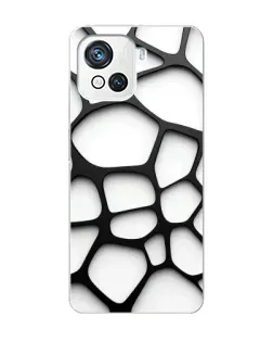 Чехол для Blackview Oscal C80 с картинкой «Белая объемная сетка»