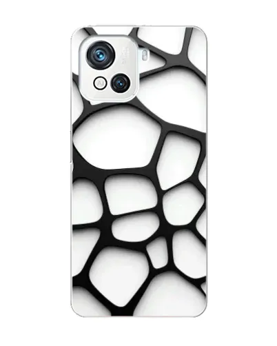 Чехол для Blackview Oscal C80 с картинкой «Белая объемная сетка»