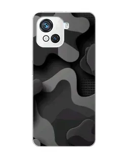 Чехол для Blackview Oscal C80 с картинкой «Темный абстрактный камуфляж»