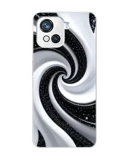 Чехол для Blackview Oscal C80 с картинкой «Черно-белая спираль»