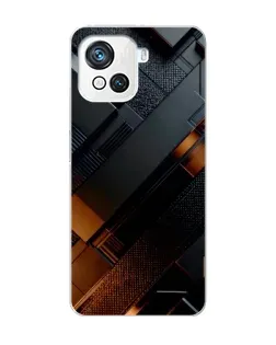 Чехол для Blackview Oscal C80 с картинкой «Черные геометрические блоки»