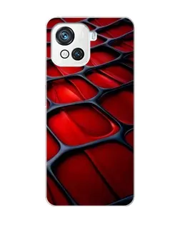 Чехол для Blackview Oscal C80 с картинкой «Красная глянцевая сетка»