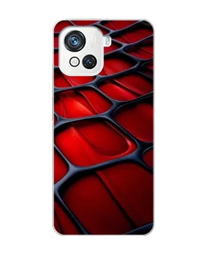 Чехол для Blackview Oscal C80 с картинкой «Красная глянцевая сетка»