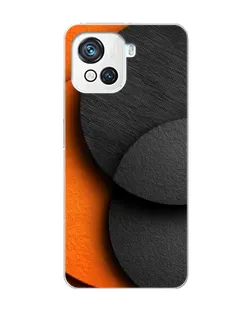 Чехол для Blackview Oscal C80 с картинкой «Геометрия оранжевых кругов»