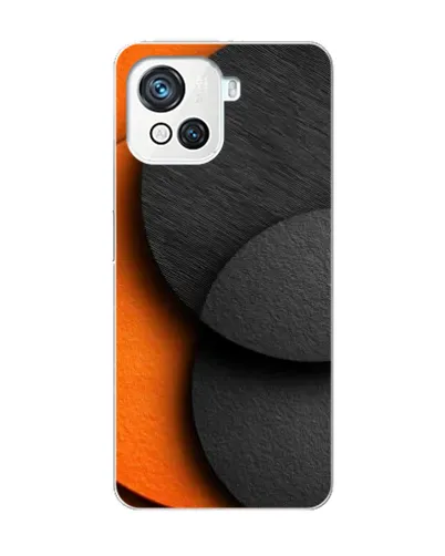 Чехол для Blackview Oscal C80 с картинкой «Геометрия оранжевых кругов»
