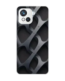 Чехол для Blackview Oscal C80 с картинкой «Объемное серое плетение»