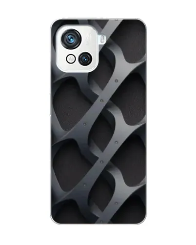 Чехол для Blackview Oscal C80 с картинкой «Объемное серое плетение»