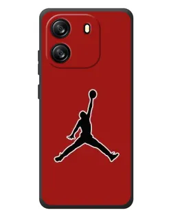 Чехол для Blackview Oscal Flat 1C с картинкой «Jordan Red Back»