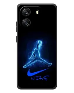Чехол для Blackview Oscal Flat 1C с картинкой «Jordan Neon Blue»