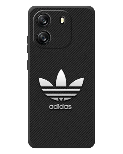 Чехол для Blackview Oscal Flat 1C с картинкой «Adidas Карбоновая текстура»