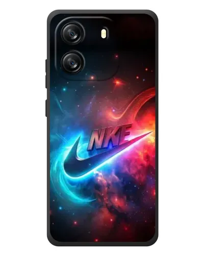 Чехол для Blackview Oscal Flat 1C с картинкой «Огненный логотип Nike»