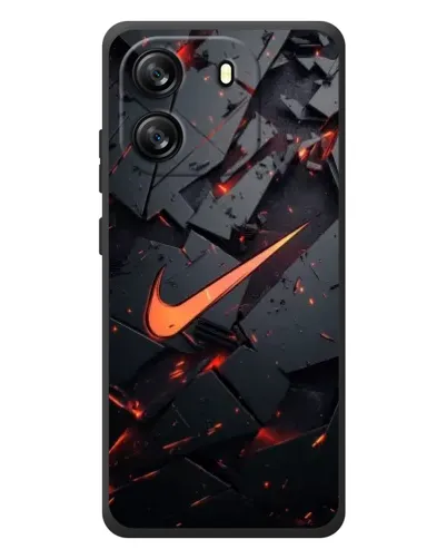 Чехол для Blackview Oscal Flat 1C с картинкой «Nike — эффект разломов»