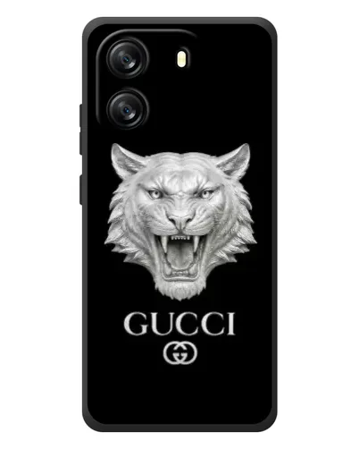 Чехол для Blackview Oscal Flat 1C с картинкой «Gucci — серебряный лев» Чехол для Blackview Oscal Flat 1C с картинкой «Gucci — серебряный лев»