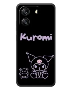 Чехол для Blackview Oscal Flat 1C с картинкой «Kuromi — черный минимализм»