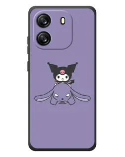 Чехол для Blackview Oscal Flat 1C с картинкой «Kuromi на лиловом фоне»