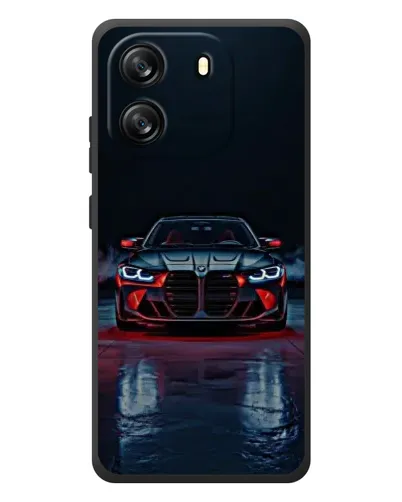 Чехол для Blackview Oscal Flat 1C с картинкой «BMW на мокрой дороге»