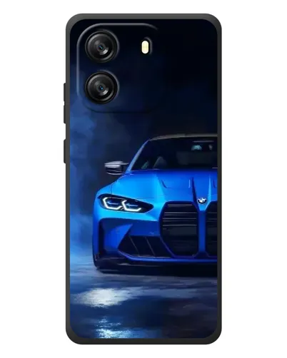 Чехол для Blackview Oscal Flat 1C с картинкой «Голубая BMW M4»