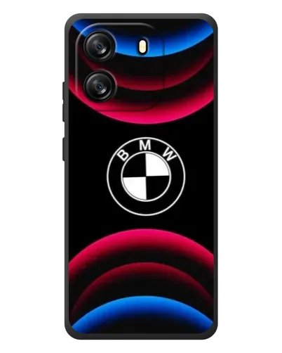 Чехол для Blackview Oscal Flat 1C с картинкой «Логотип BMW и неоновые дуги»