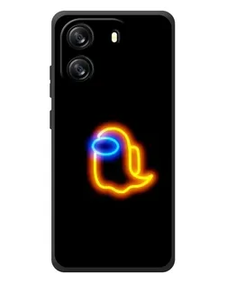 Чехол для Blackview Oscal Flat 1C с картинкой «Among Us неоновое сияние»