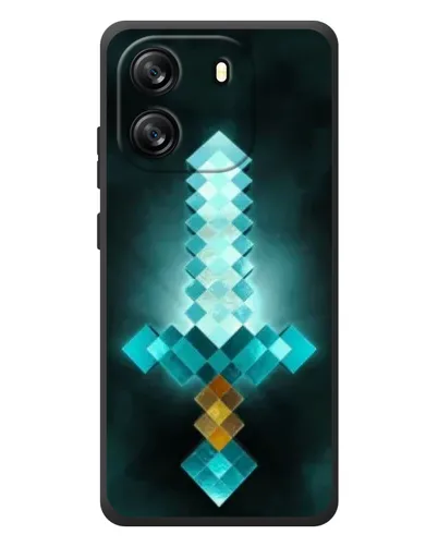 Чехол для Blackview Oscal Flat 1C с картинкой «Алмазный меч неон» Чехол для Blackview Oscal Flat 1C с картинкой «Алмазный меч неон»