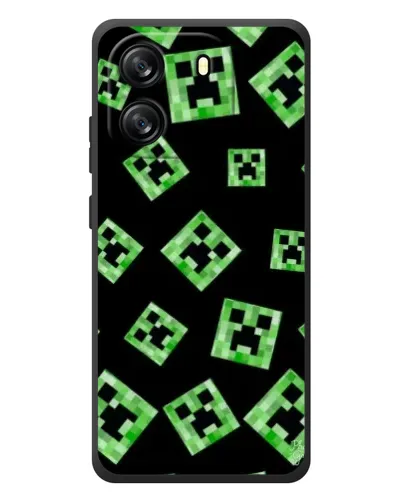 Чехол для Blackview Oscal Flat 1C с картинкой «Паттерн с криперами» Чехол для Blackview Oscal Flat 1C с картинкой «Паттерн с криперами»