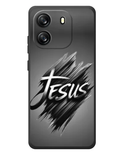 Чехол для Blackview Oscal Flat 1C с картинкой «Надпись Jesus Graffiti»