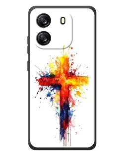 Чехол для Blackview Oscal Flat 1C с картинкой «Акварельный крест»