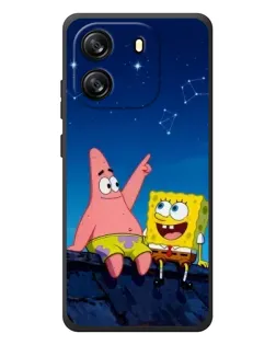 Чехол для Blackview Oscal Flat 1C с картинкой «Губка Боб и Патрик ночью» Чехол для Blackview Oscal Flat 1C с картинкой «Губка Боб и Патрик ночью»