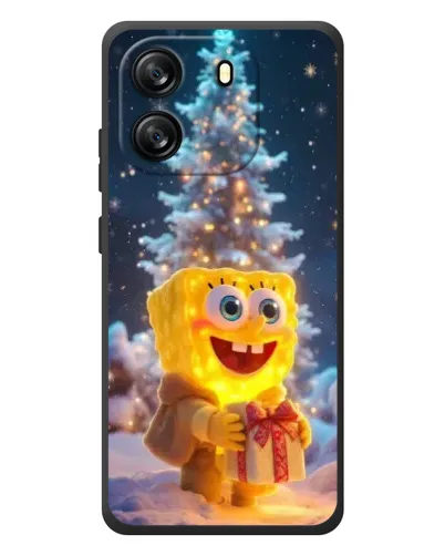 Чехол для Blackview Oscal Flat 1C с картинкой «Рождественский Спанч Боб»
