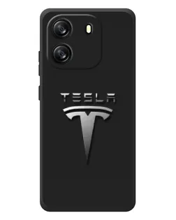 Чохол для Blackview Oscal Flat 1C з картинкою «Сталевий логотип Tesla»