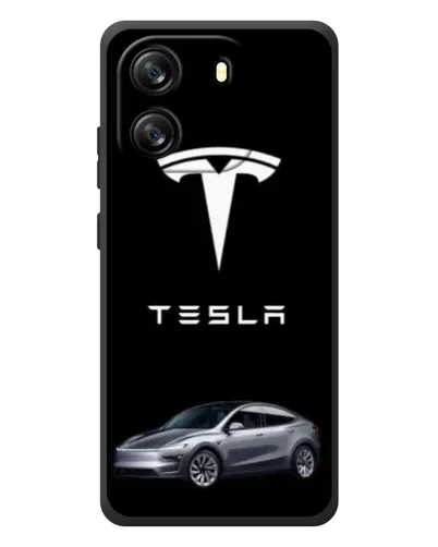 Чехол для Blackview Oscal Flat 1C с картинкой «Tesla Model Y»