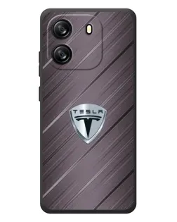 Чохол для Blackview Oscal Flat 1C з картинкою «Металева текстура Tesla»