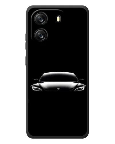 Чехол для Blackview Oscal Flat 1C с картинкой «Фары Tesla Night»