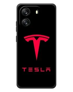 Чохол для Blackview Oscal Flat 1C з картинкою «Tesla Red Logo»